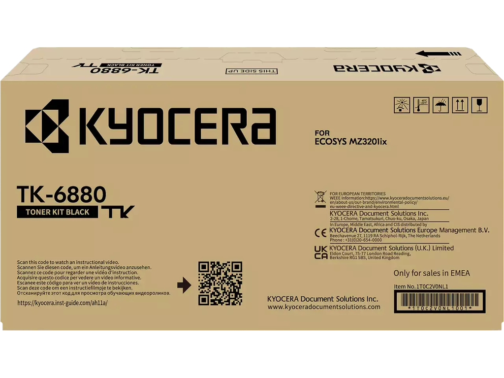 Toner Kyocera Mono Laser TK6880 ECOSYS MZ3201ix 5.000 pag. BK 