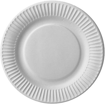 Bord IEZZY karton Ø 18cm wit (100)
