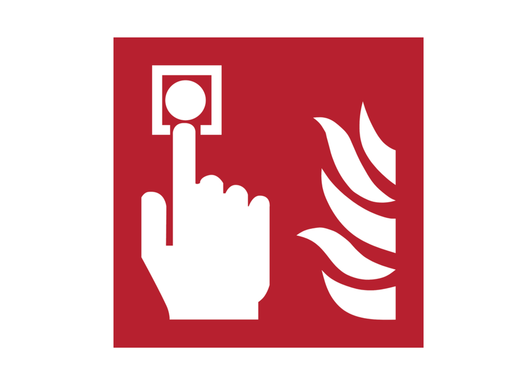 Pictogram bordje Djois Brandmelder 200x200mm rood 