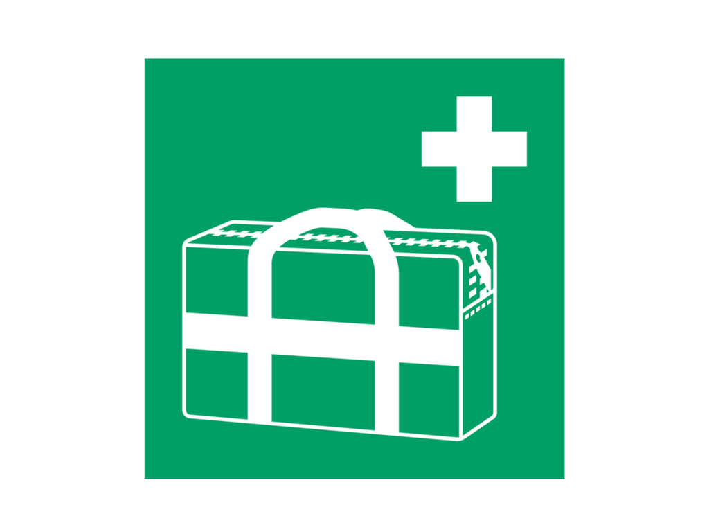 Pictogram bordje Djois EHBO koffer 200x200mm groen 