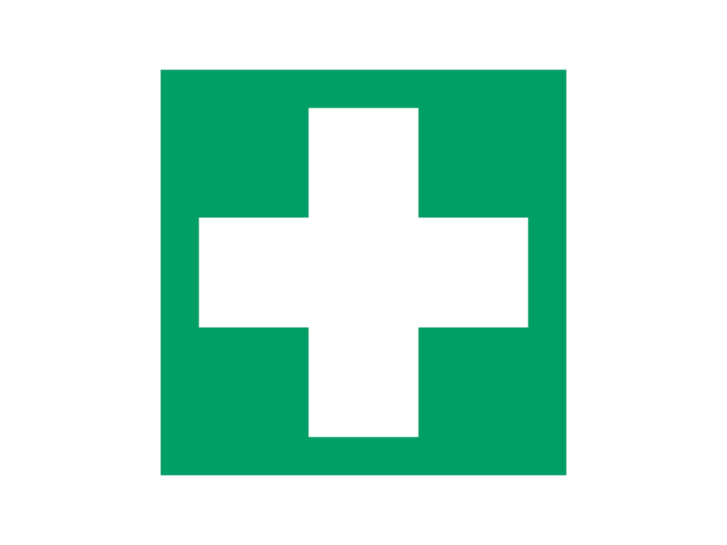 Pictogram bordje Djois EHBO 200x200mm groen 