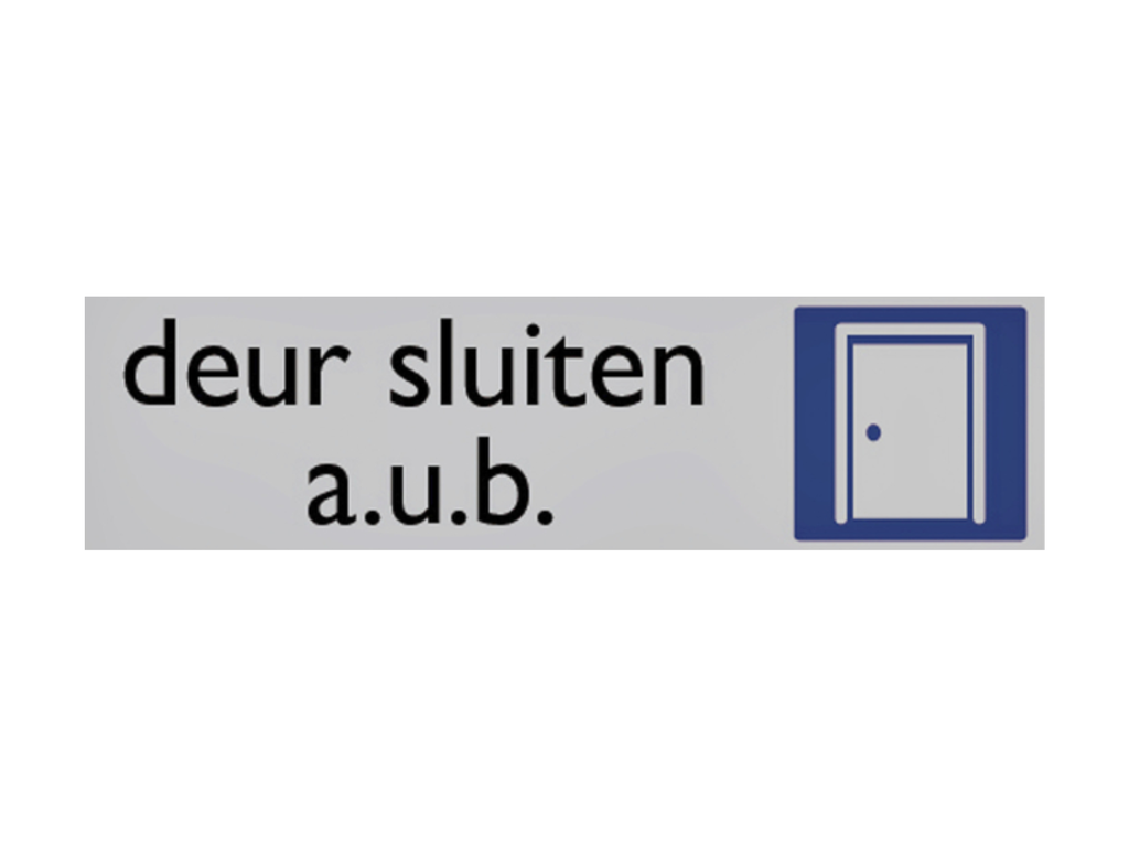 Infobord pictogram deur sluiten 165x44mm 