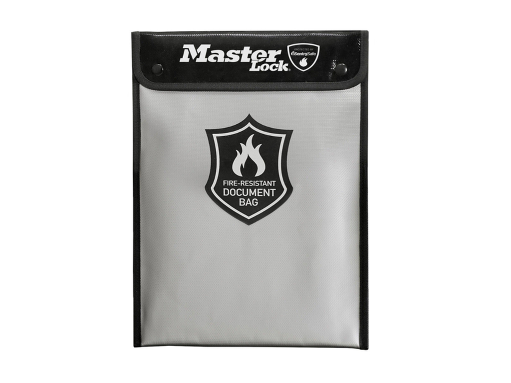 Brandwerende en waterbestendige documententas MasterLock 28x38cm 