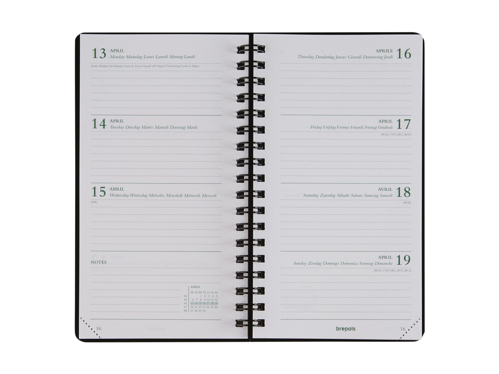Agenda Brepols Ecorama Kazar spiraalgebonden 2027 assorti