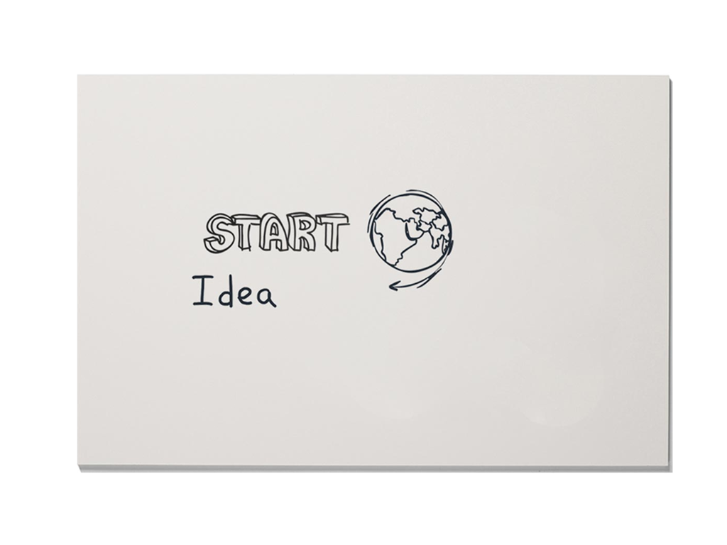 Frameloos whiteboard Smit Visual gelakt staal magnetisch 98x148cm