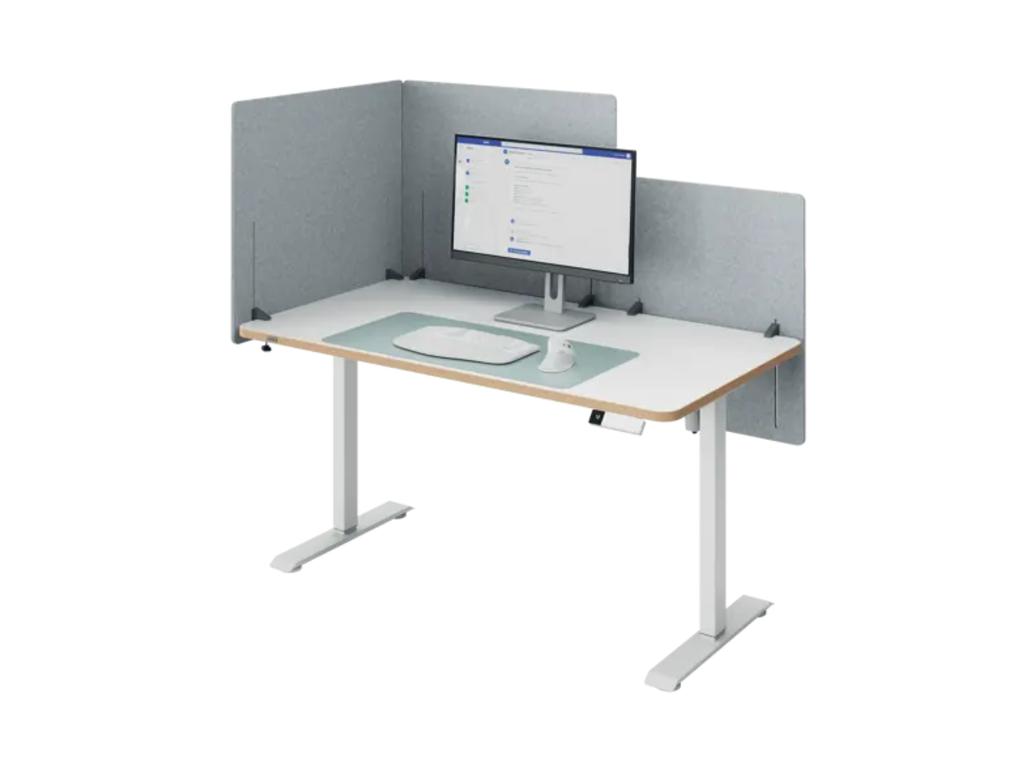 Verstelbare bureauverdeler Leitz 70x80 grijs 