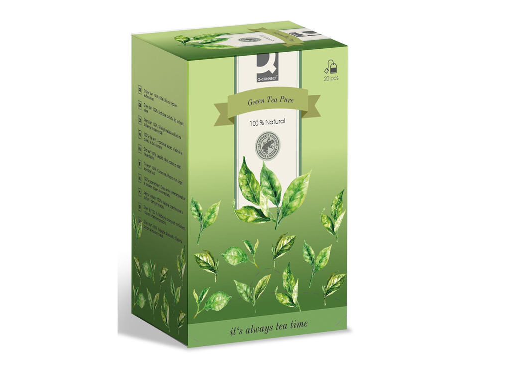 Thee Q-connect Green tea pure 1,5gr (20) 