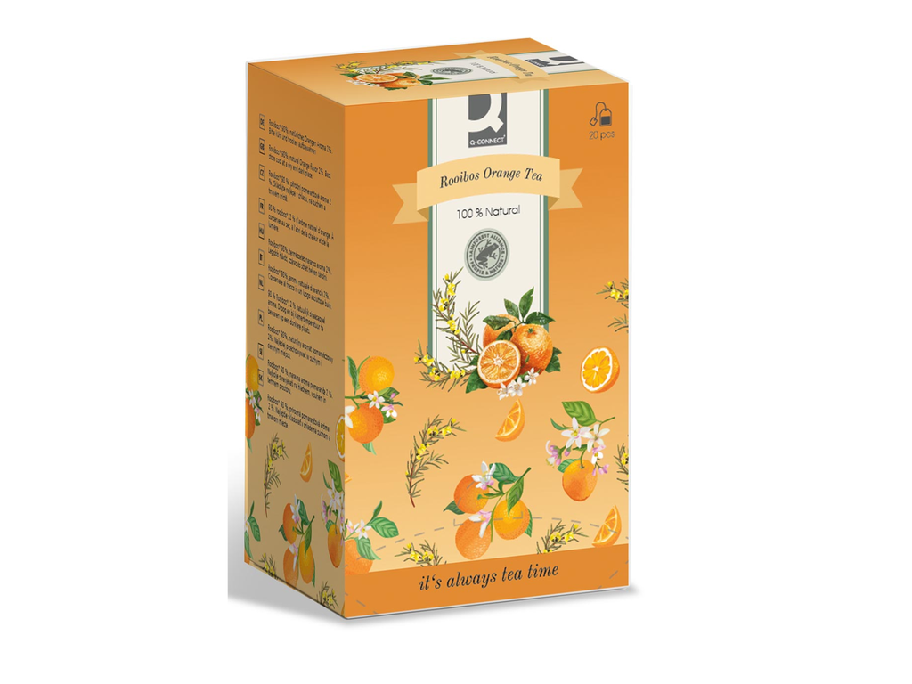 Thee Q-connect rooibos orange 1,5gr (20)  