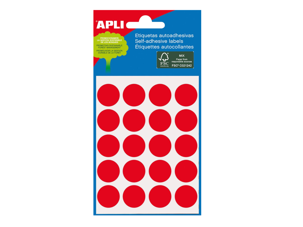 Etiketten Apli Ø 19mm(100)