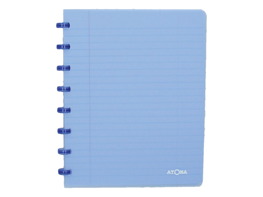 [TIM-4136102] Schrift Atoma Trendy PP A5 commercieel geruit 144blz (blauw transparant)