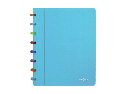 [TIM-4536102] Schrift Atoma Tutti Frutti PP A5 commercieel geruit 144blz  (blauw transparant)