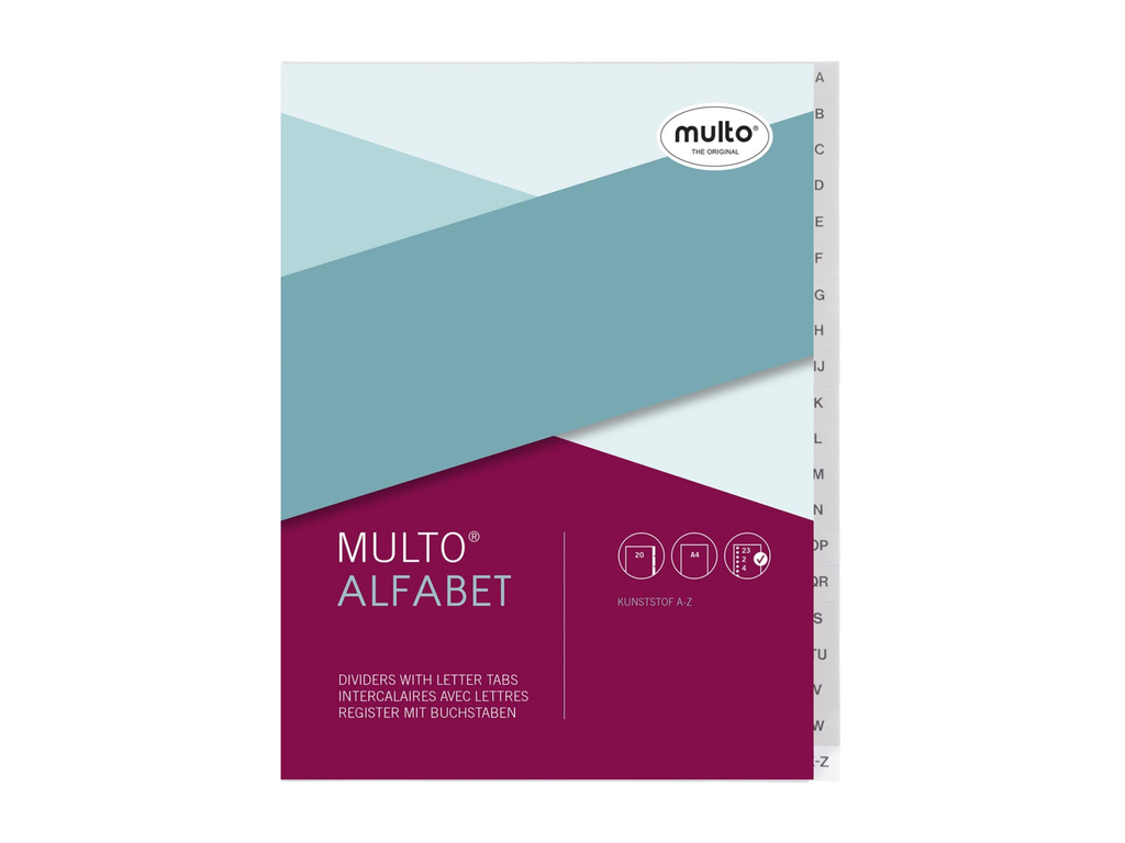 Tabbladen Multo ft A4 PP A-Z 