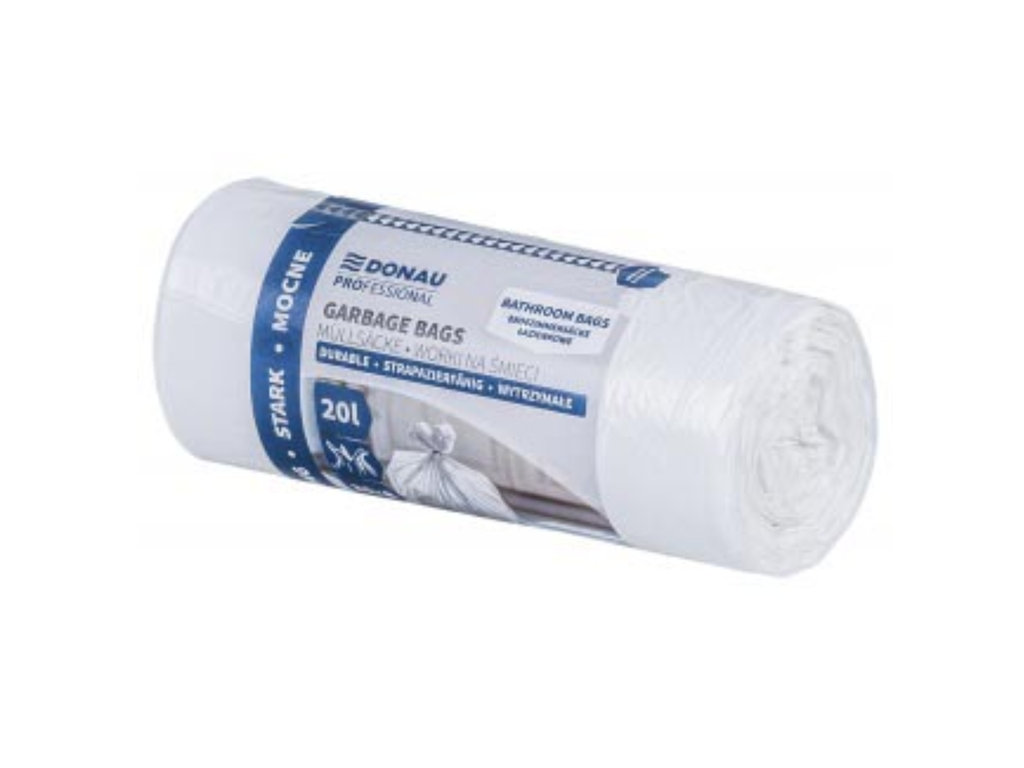 Professional vuilniszak Donau 12µ 56x44cm 20l wit (20)