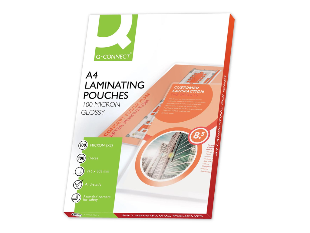 Lamineerhoes Q-connect A4 2x100µ (100)