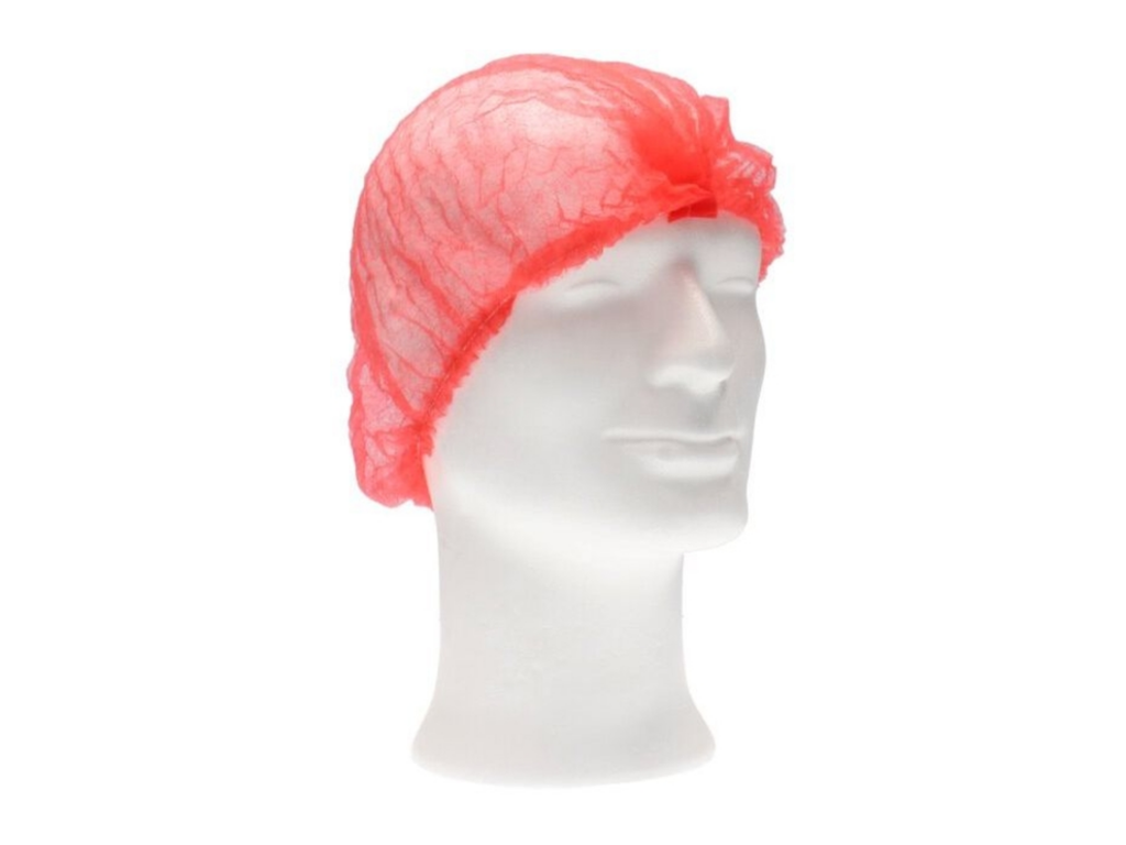Haarnet CMT clip non-woven M 49cm  PP rood (100)