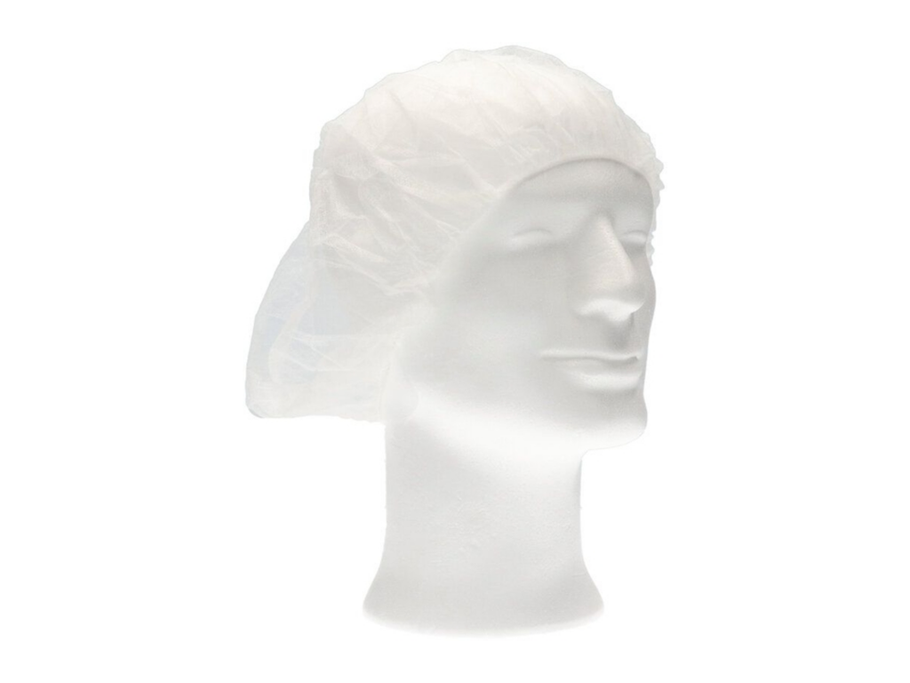 Haarnet CMT clip non-woven XL 58cm PP wit (100)
