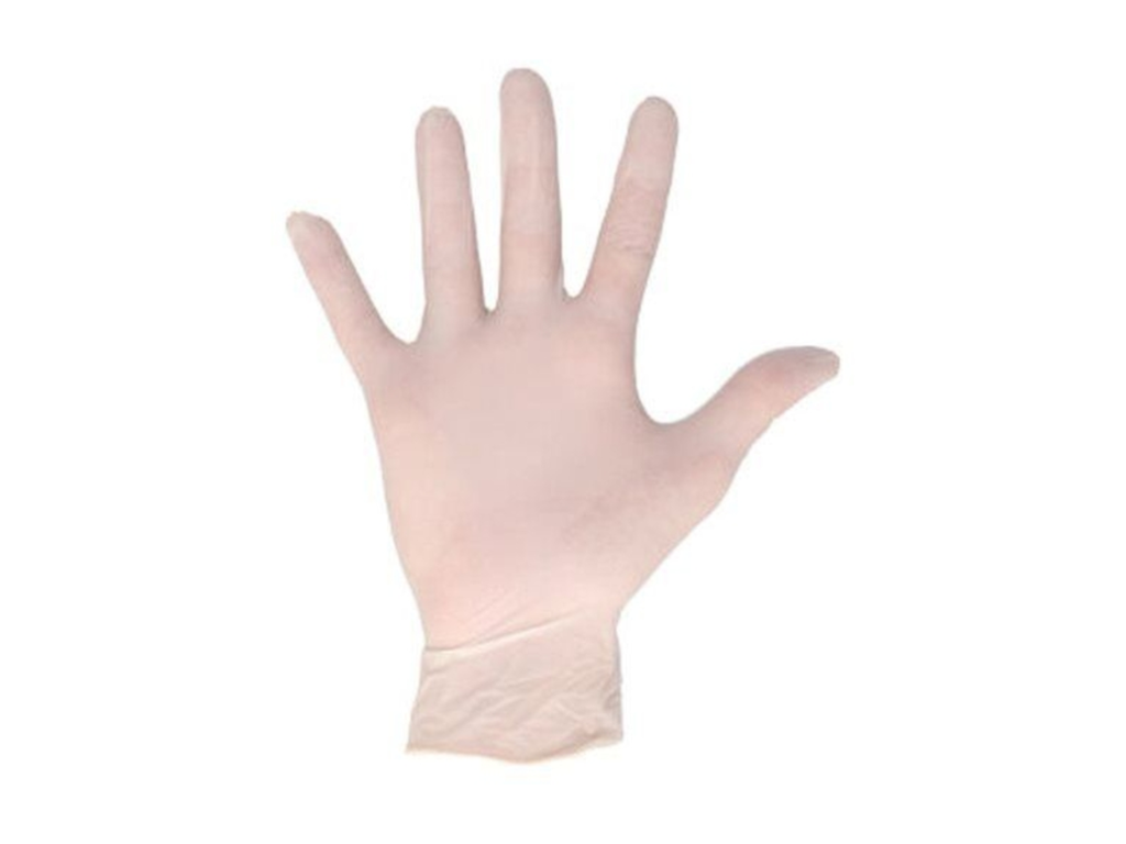 Handschoen CMT L latex poedervrij wit (100)  