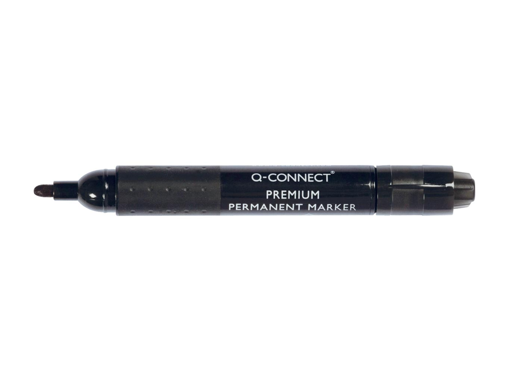 Premium permanent marker Q-connect 3 mm ronde punt zwart