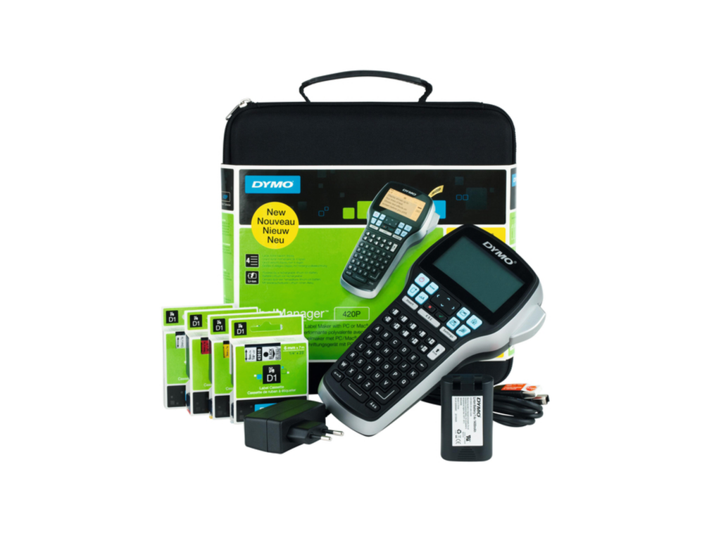 Labelprinter Dymo LabelManager 420P draagbaar abc 19mm zwart in koffer 