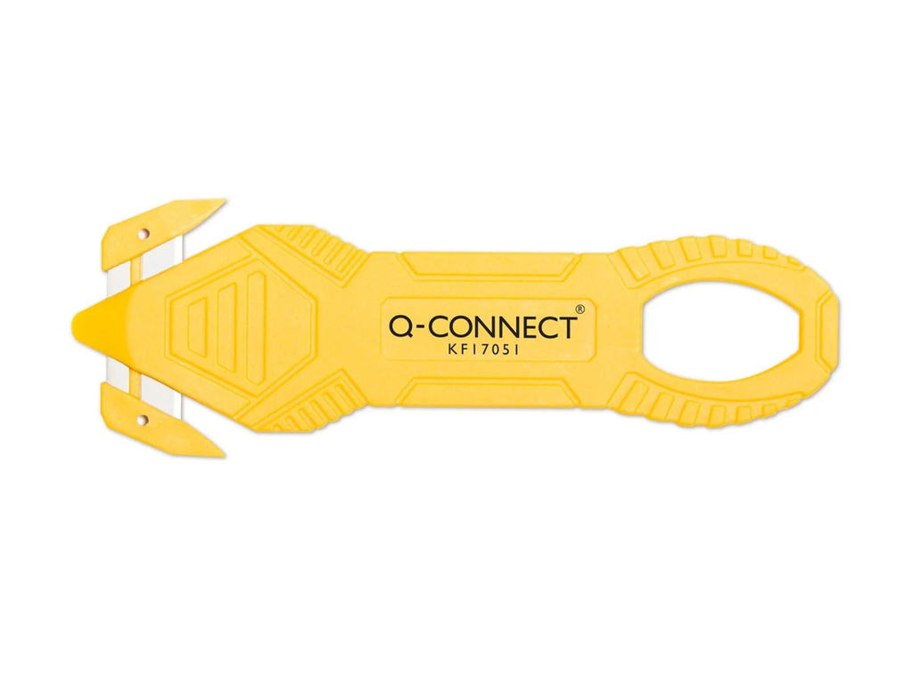 Safety cutter Q-connect 13,1 x 4,45cm geel
