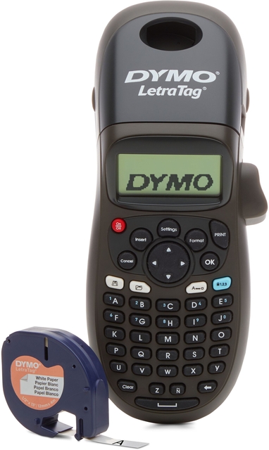 Labelprinter Dymo LetraTag 100H draagbaar abc 12mm zwart 