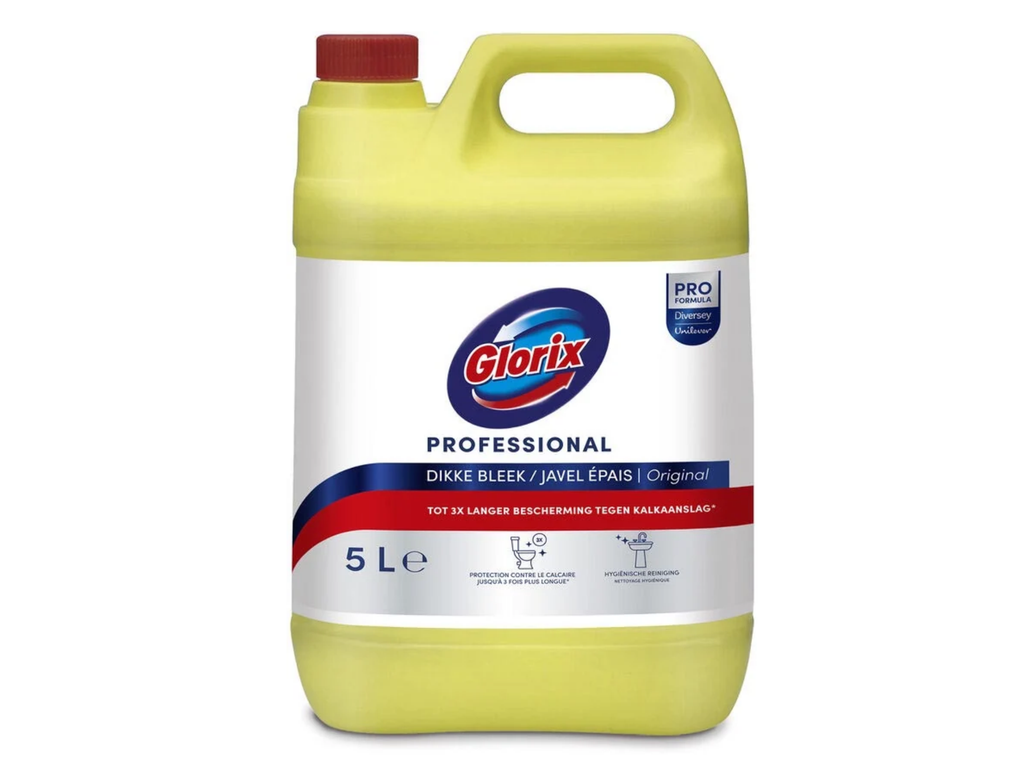 Toiletreiniger Glorix pro formula dikke bleek original met chloor 5l