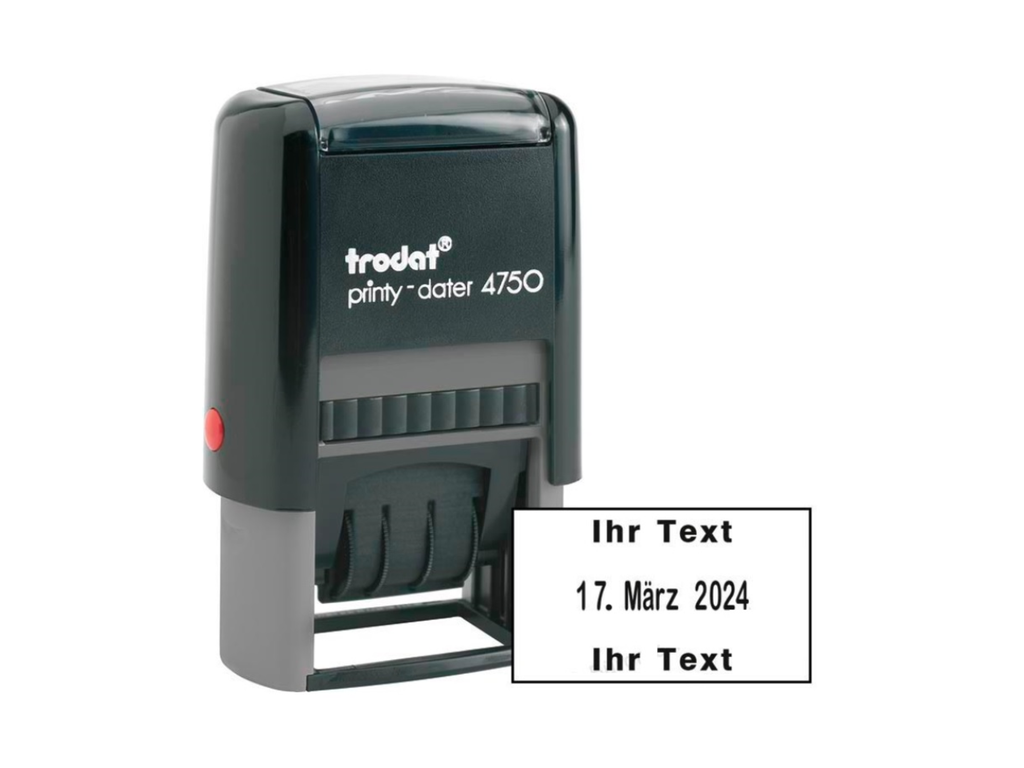 Trodat Printy datumstempel 4750 + tekst