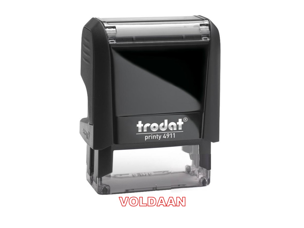 Trodat Printy 4911 + tekst rood voldaan