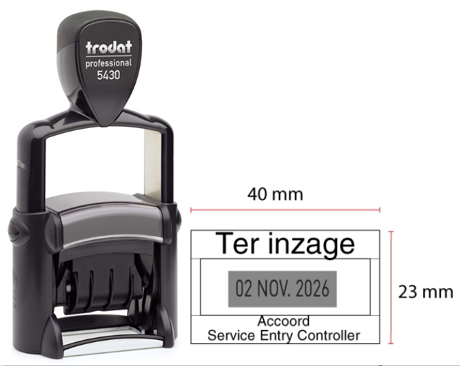 Trodat Prof.datumstempel 5430 + tekst