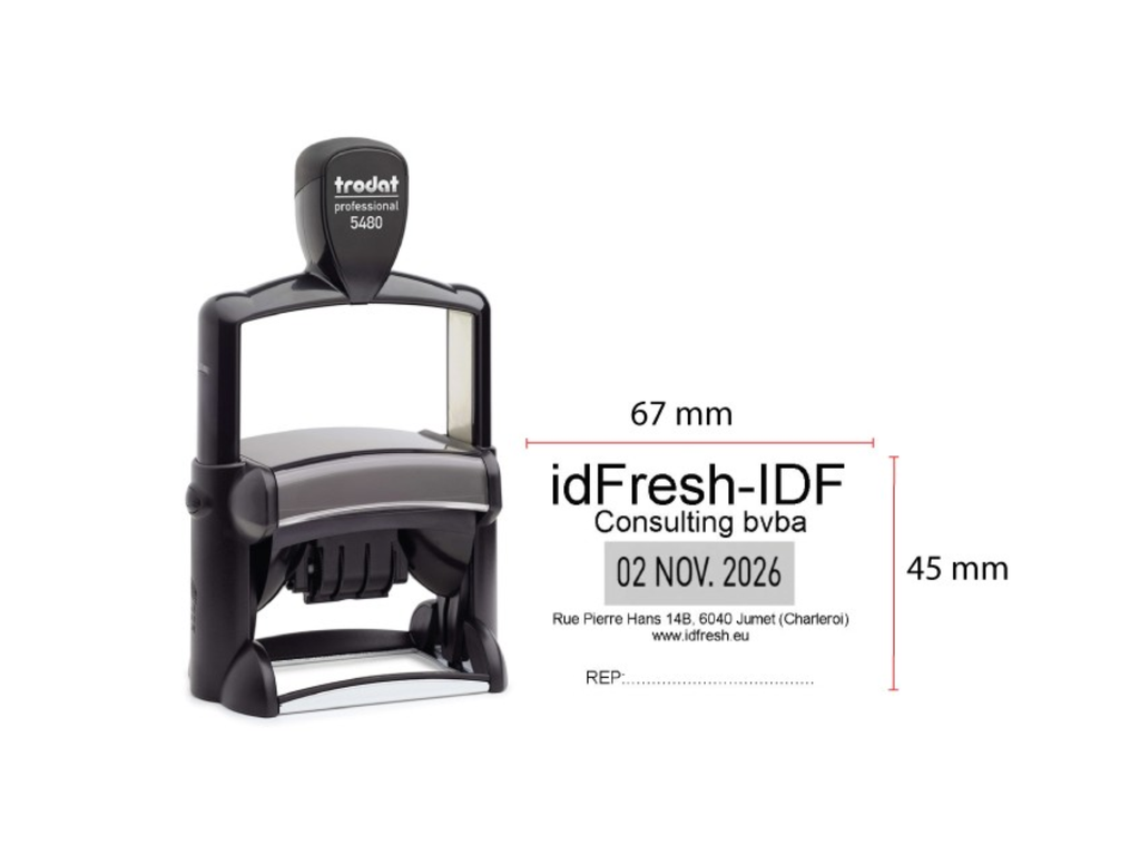 Trodat Prof.datumstempel 5480 + tekst