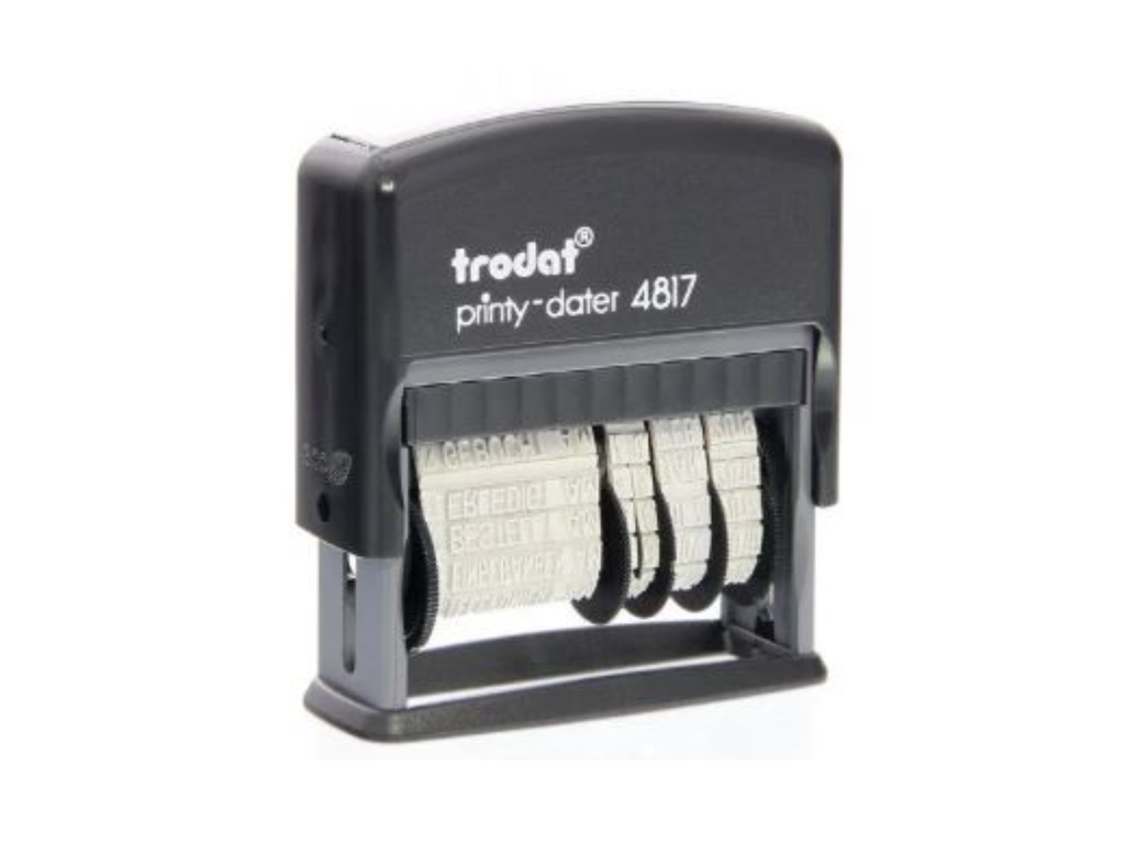 Trodat Printy datumstempel + vaste teksten