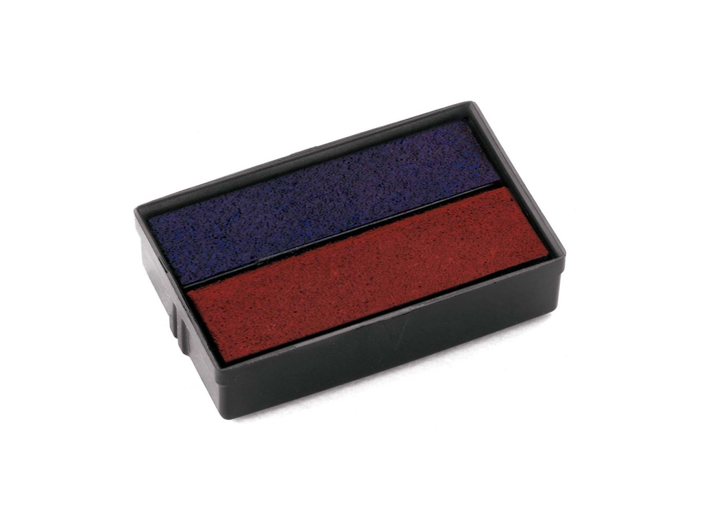 Inktkussen Colop E/10/2 blauw/rood
