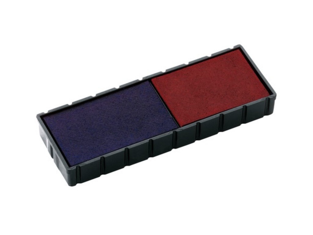 Inktkussen Colop E/12/2 blauw/rood