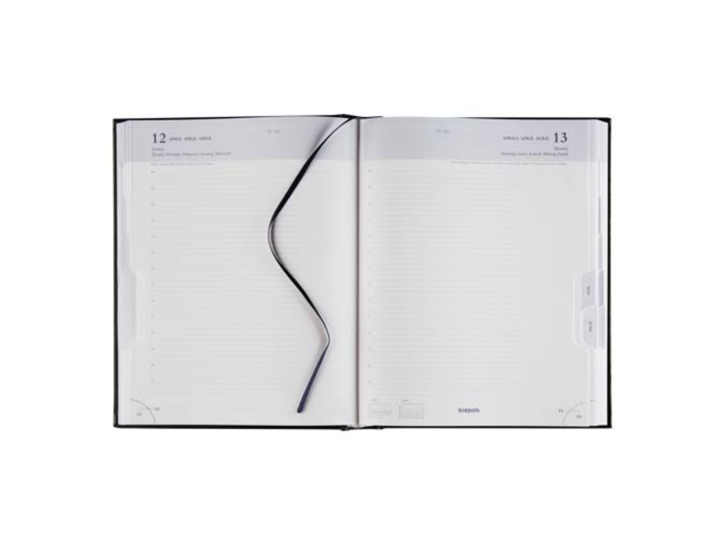 Agenda Brepols Brefix Lima 113x182mm zestalig zwart 2027 1 dag/pagina