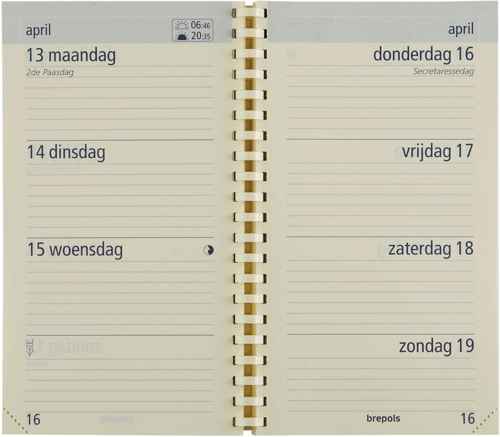 Agenda Brepols Optivision Pocket Palermo  Nederlandstalig 2027 zwart