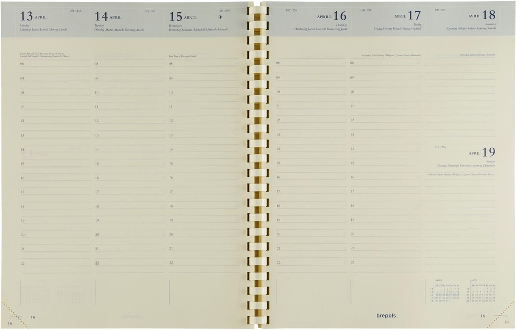 Vulling Brepols voor agenda Concorde Calpe 207x270mm zestalig 2026 1 week/2 pagina's