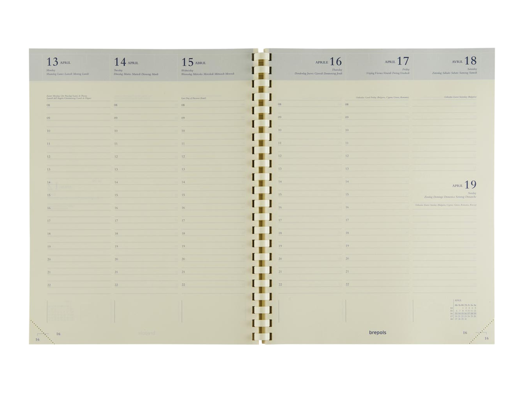 Vulling Brepols voor agenda Concorde Calpe 207x270mm zestalig 2027 1 week/2 pagina's