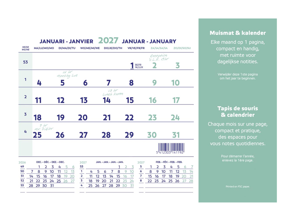 Muismatkalender Brepols 2027