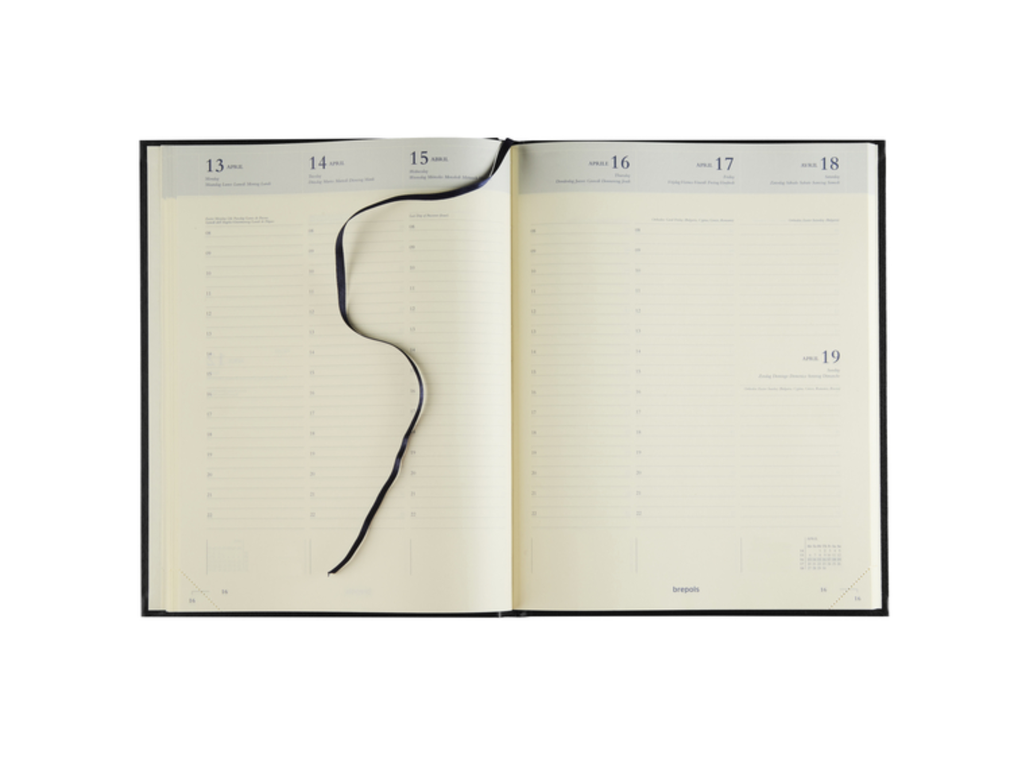 Agenda Brepols Concorde Lima 210x270mm zestalig zwart 2027 1 week/2 pagina's