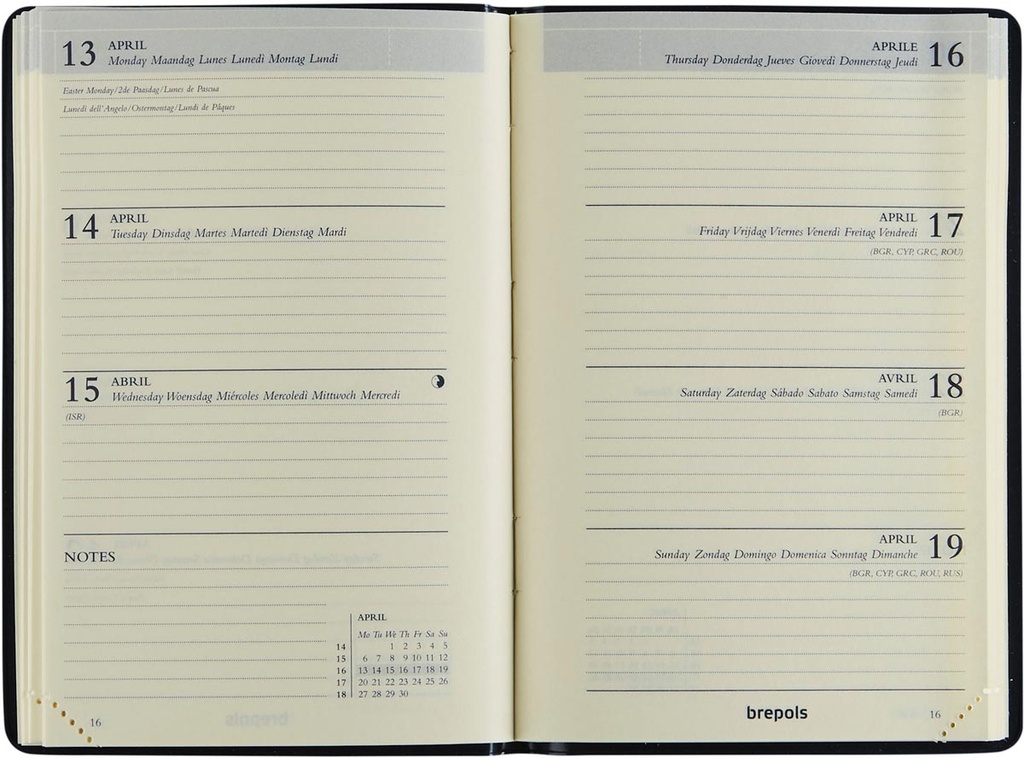 Zakagenda Brepols Delta Lucca 81x120mm zestalig assorti 2026 1 week/2 pagina's