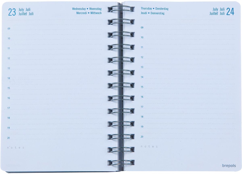 Schoolagenda Brepols Wire-O 115x169mm assorti 2025-2026