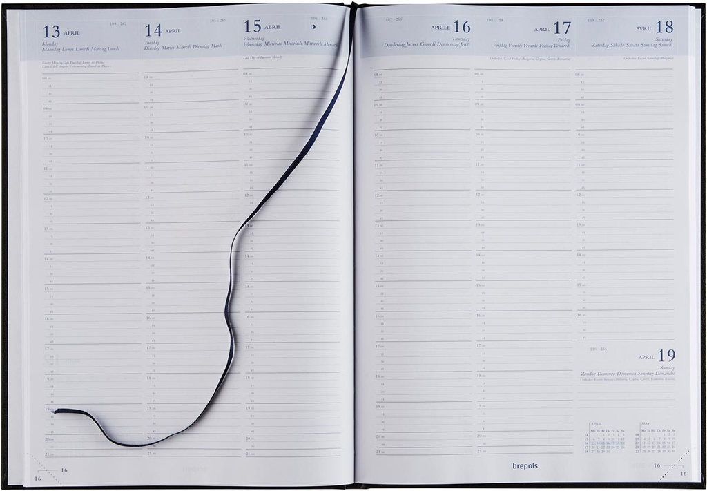 Agenda Brepols Omega Lima 210x290mm zestalig blauw 2026 1 week/2 pagina's