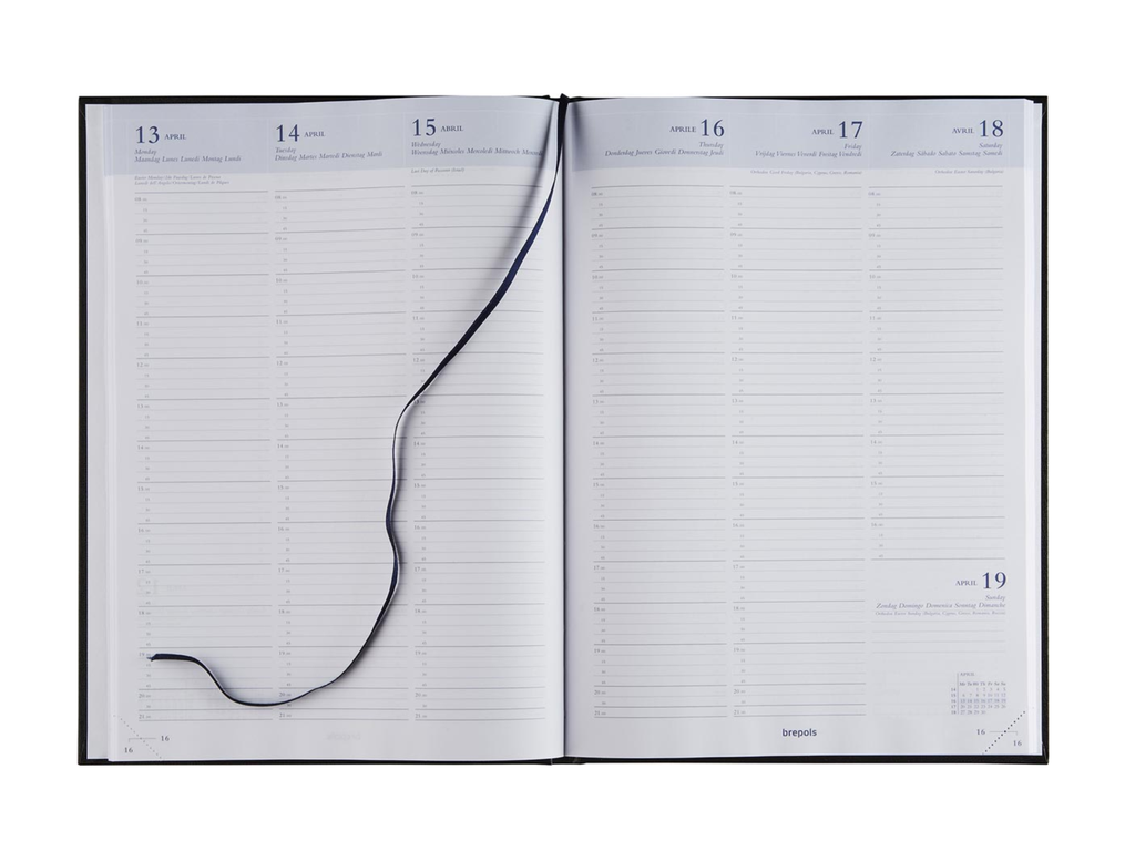 Agenda Brepols Omega Lima 210x290mm zestalig blauw 2027 1 week/2 pagina's