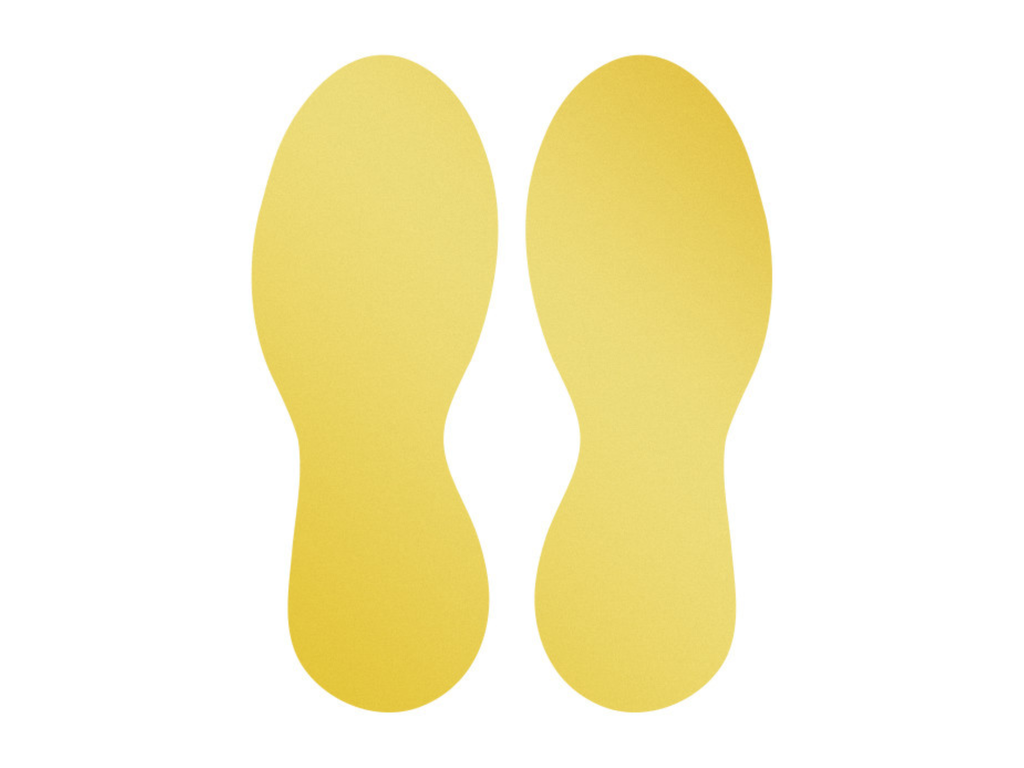 Vloermarkering Durable sticker 90x240mm paar voeten verwijderbaar geel (5)