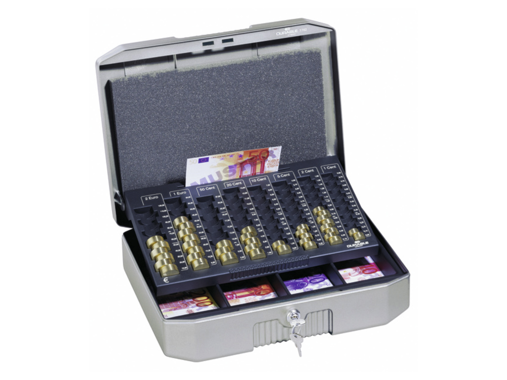 Geldkoffer Durable Euroboxx antraciet/grijs (D178257)