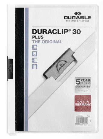 Klemmap Durable Duraclip Plus 30 A4 wit (25)