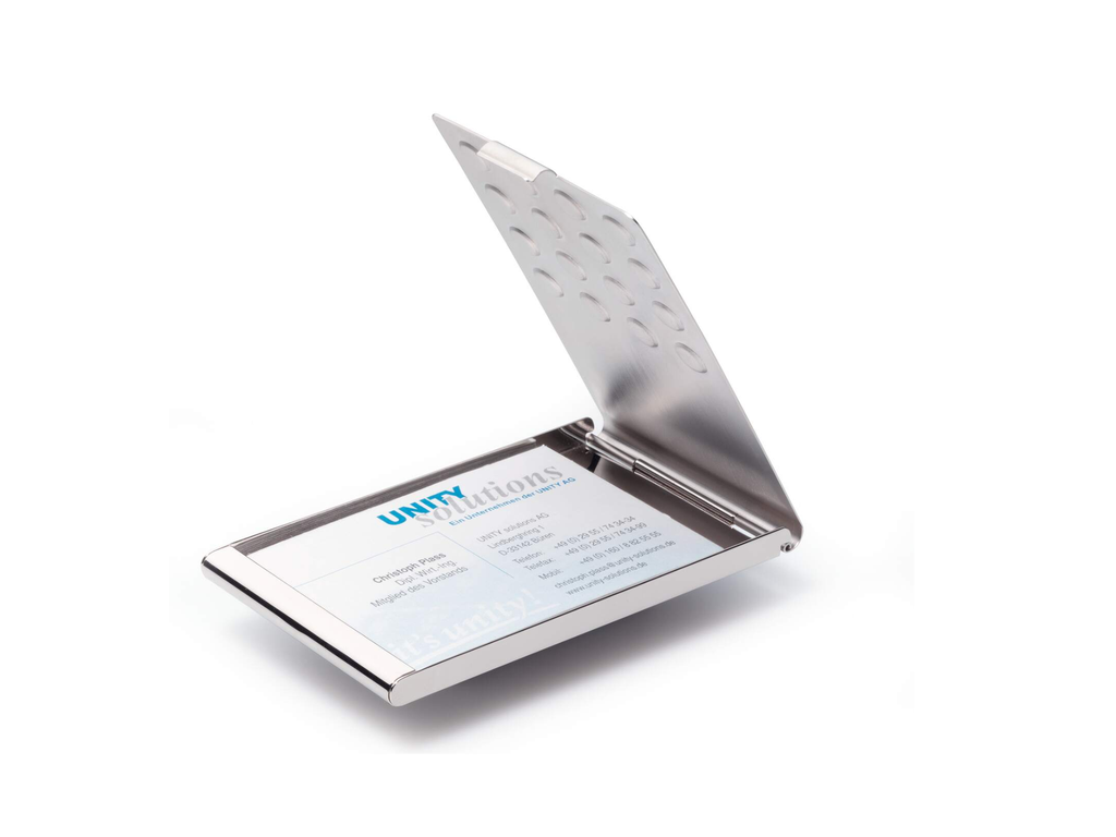 Visitekaarthouder Durable Business Card Box Chrome zilver