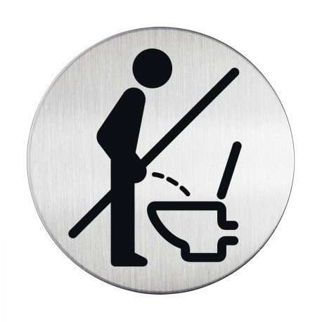 Pictogram zitten a.u.b. Durable 83mm metaal-zilver