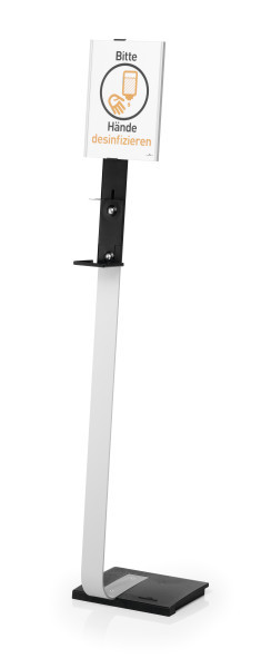Vloerstandaard met handgeldispenser en infobord Durable metaal/zilver
