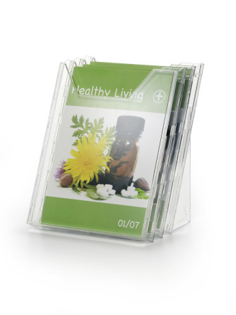 Folderhouder tafel/wand Durable Combiboxx L A4 staand 3-vaks transparant